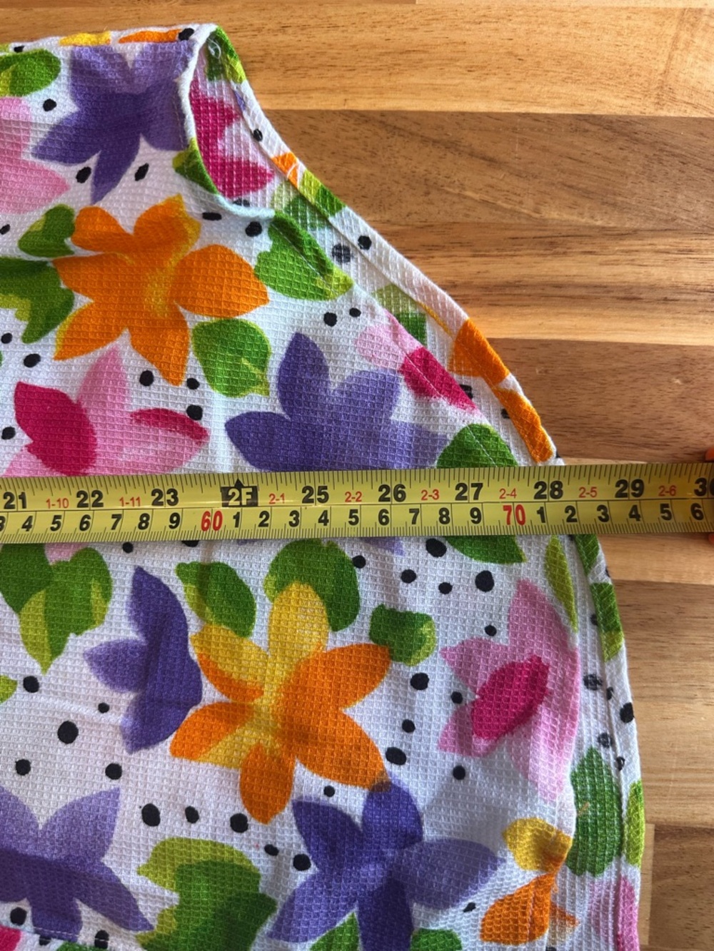Vintage Colorful 100% Cotton Multicolor Floral Plus SIze Button-Up Top sz 18/20 - Picture 7 of 10